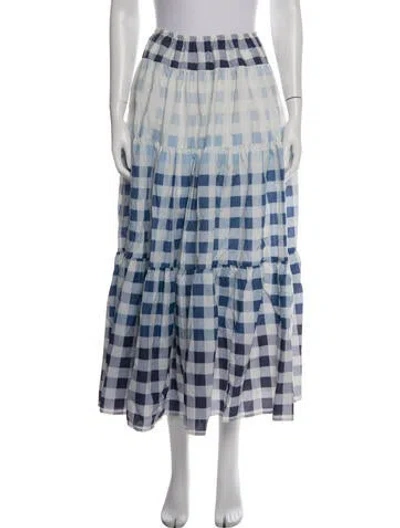 Pre-owned Staud Nylon Long Skirt In Blue