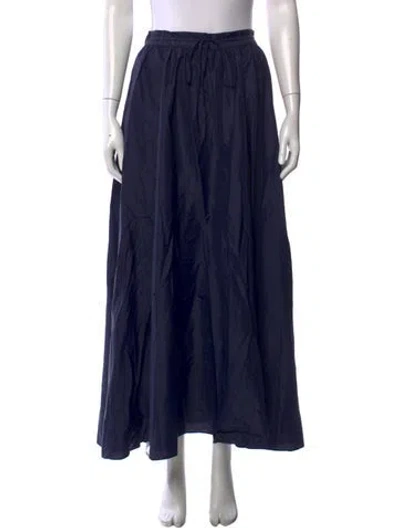 Pre-owned Staud Nylon Long Skirt In Blue