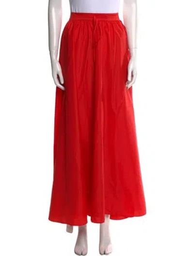 Pre-owned Staud Nylon Long Skirt In Red