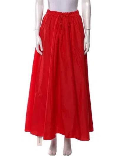 Pre-owned Staud Nylon Long Skirt In Red