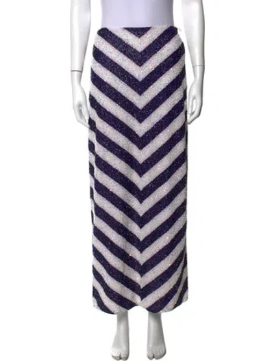 Pre-owned Staud Nylon Long Skirt W/ Tags In Blue