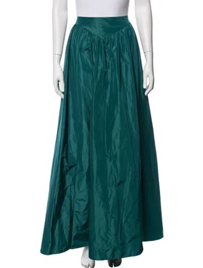 Pre-owned Staud Nylon Long Skirt W/ Tags In Green