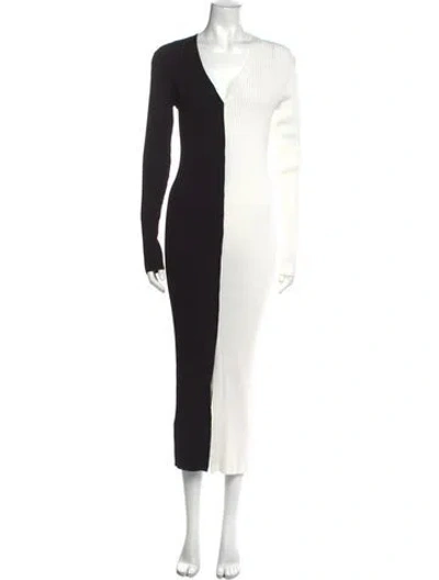Pre-owned Staud Nylon Midi Length Dress In Black