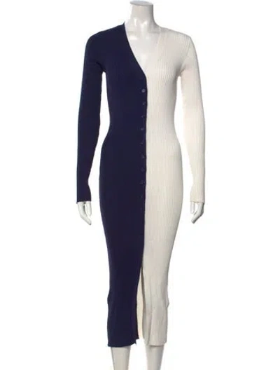Pre-owned Staud Nylon Midi Length Dress In Green