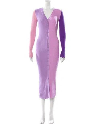 Pre-owned Staud Nylon Midi Length Dress In Multi