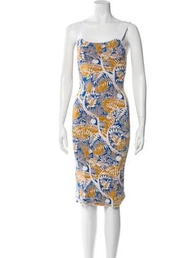 Pre-owned Staud Nylon Midi Length Dress In Multi