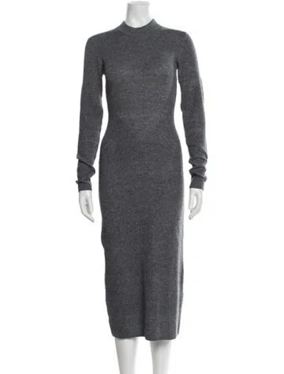 Pre-owned Staud Nylon Midi Length Dress W/ Tags In Gray