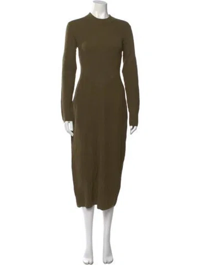 Pre-owned Staud Nylon Midi Length Dress W/ Tags In Green