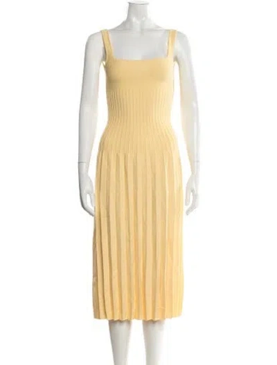 Pre-owned Staud Nylon Midi Length Dress In Yellow