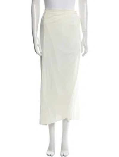 Pre-owned Staud Nylon Midi Length Skirt W/ Tags In Neutral