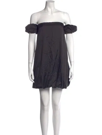 Pre-owned Staud Nylon Mini Dress In Black