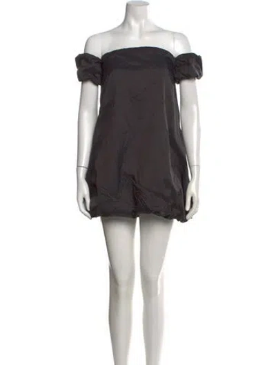 Pre-owned Staud Nylon Mini Dress In Black