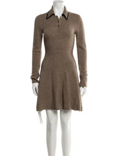 Pre-owned Staud Nylon Mini Dress In Brown