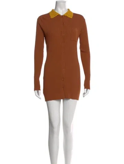 Pre-owned Staud Nylon Mini Dress In Neutral