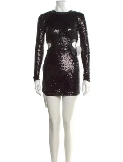 Pre-owned Staud Nylon Mini Dress W/ Tags In Black