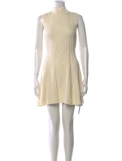 Pre-owned Staud Nylon Mini Dress W/ Tags In Neutral