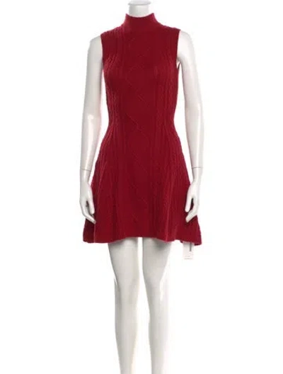 Pre-owned Staud Nylon Mini Dress W/ Tags In Red