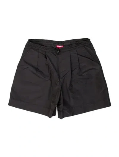 Pre-owned Staud Nylon Mini Shorts In Black