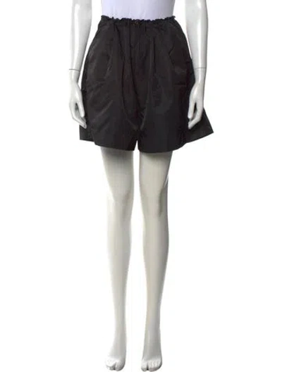 Pre-owned Staud Nylon Mini Shorts In Black