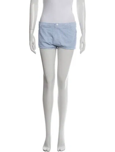 Pre-owned Staud Nylon Mini Shorts In Blue