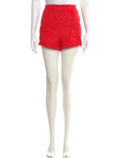 Pre-owned Staud Nylon Mini Shorts In Red