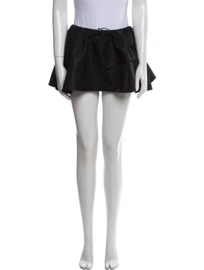Pre-owned Staud Nylon Mini Shorts W/ Tags In Black