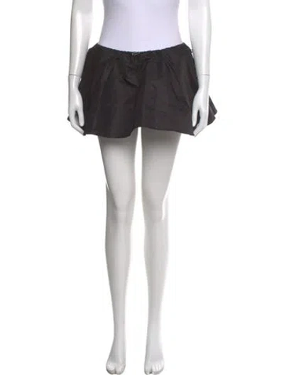 Pre-owned Staud Nylon Mini Skirt W/ Tags In Black