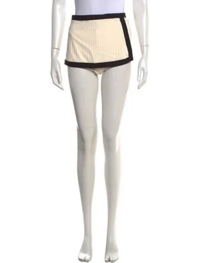 Pre-owned Staud Nylon Mini Skirt W/ Tags In Neutrals