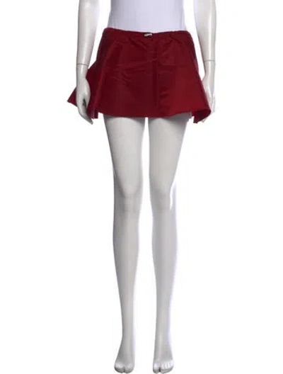 Pre-owned Staud Nylon Mini Skirt W/ Tags In Red