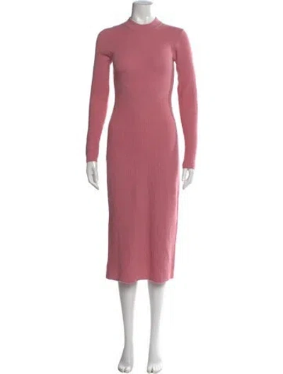 Pre-owned Staud Nylon Mock Neck Top In Pink