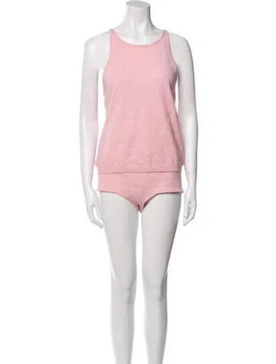 Pre-owned Staud Nylon Set In Pink