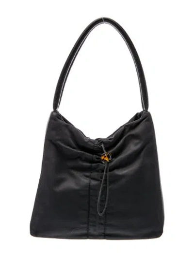 Pre-owned Staud Nylon Shoulder Bag In Black