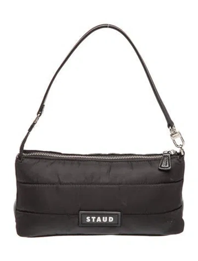 Pre-owned Staud Nylon Shoulder Bag In Black