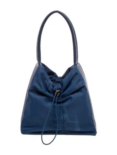 Pre-owned Staud Nylon Shoulder Bag In Blue