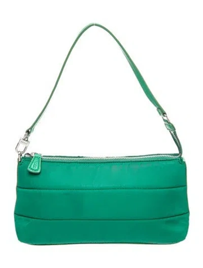 Pre-owned Staud Nylon Shoulder Bag In Green