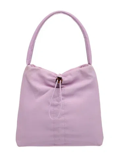 Pre-owned Staud Nylon Shoulder Bag In Purple