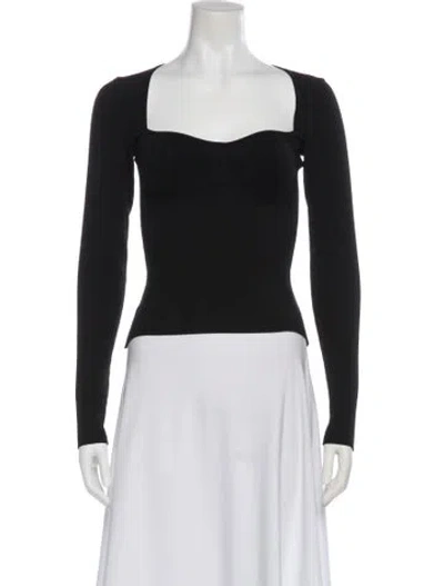 Pre-owned Staud Nylon Square Neckline Top In Gray