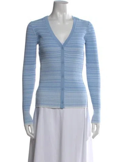 Pre-owned Staud Nylon Striped Sweater In Blue