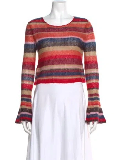 Pre-owned Staud Nylon Striped Sweater In Multi