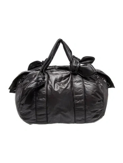 Pre-owned Staud Nylon Top Handle Bag In Black