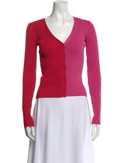 Pre-owned Staud Nylon V-neck Crop Top