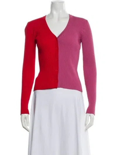 Pre-owned Staud Nylon V-neck Sweater