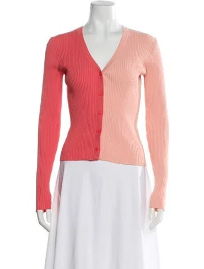 Pre-owned Staud Nylon V-neck Sweater In Multi