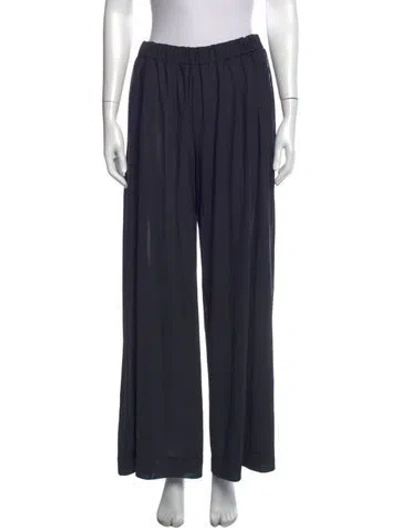 Pre-owned Staud Nylon Wide Leg Pants W/ Tags In Blue