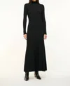 Staud Long-sleeved Dress In Black