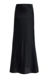 Staud Black Odin Maxi Skirt In Blk Black