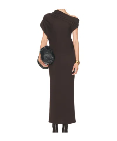 Staud Off Shoulder Dress In Black