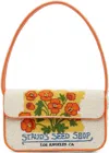 Staud Off-white & Orange Tommy Beaded Bag