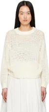 Staud Off-white Cala Sweater In Ivy Ivory