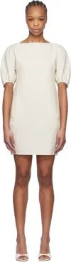 Staud Off-white Didi Minidress In Ivy Ivory